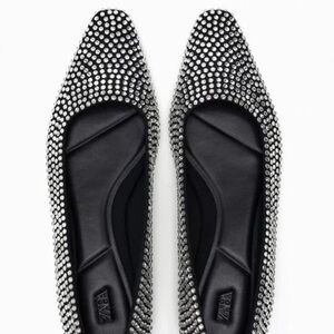 Zara Rhinestones Flats size 8 or size 39